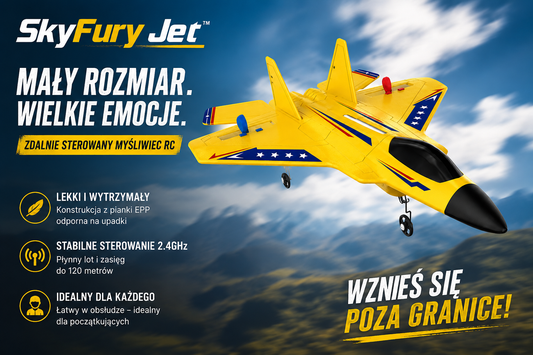 SkyFury Jet™ – Samolot RC, który wygląda jak prawdziwy myśliwiec